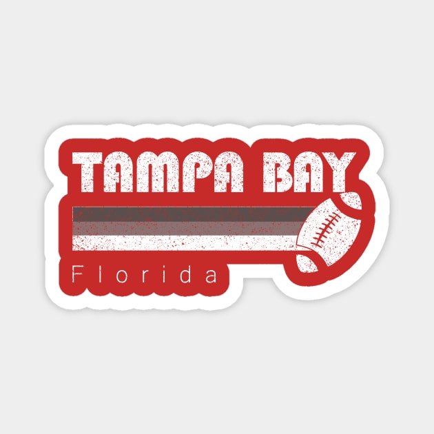 Tampa Bay Vintage Football Retro Florida For Sunday Gameday Magnet by cytoplastmaximume
