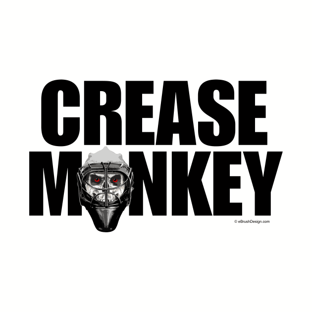 Crease Monkey - funny ice hockey goalie by eBrushDesign