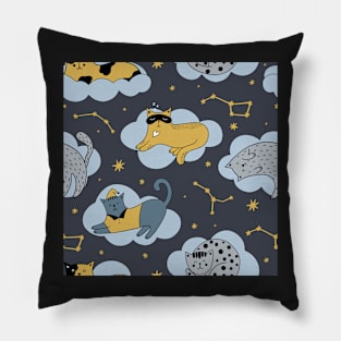 Cats on the clouds Pillow