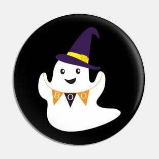 Boo Cute Ghost - Happy Halloween Pin