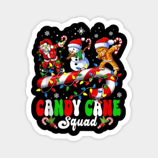 Candy Cane Squad - Christmas Dabbing Santa Xmas Lights pajamas Magnet