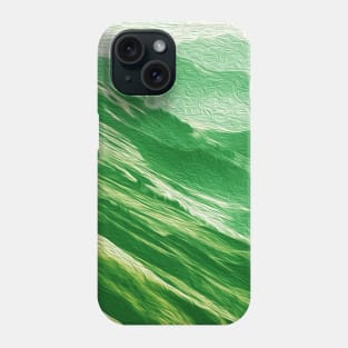 Tropical Green Mountains Oil Effects 1 Phone Case