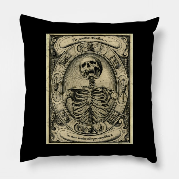 Laughing Skeleton Pillow by MotoGirl