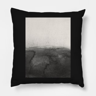 Abstract black watercolor 2 Pillow