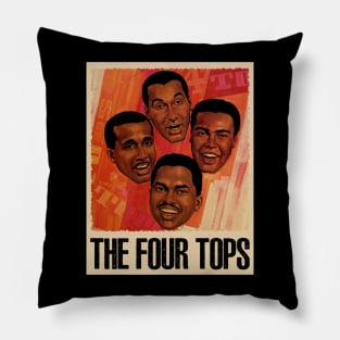 Classic Motown Vibes The Tops Band Resonating in Your Wardrobe Pillow