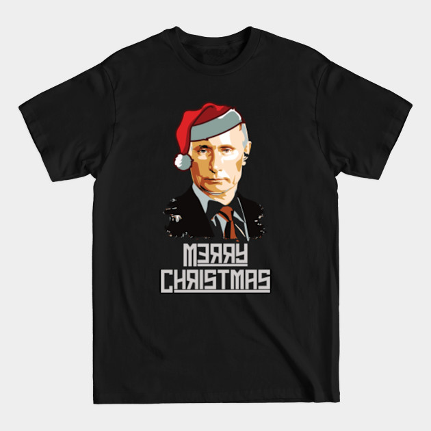 Discover Fun Merry Christmas Putin Vladimir Russia Russky - Funny Christmas - T-Shirt