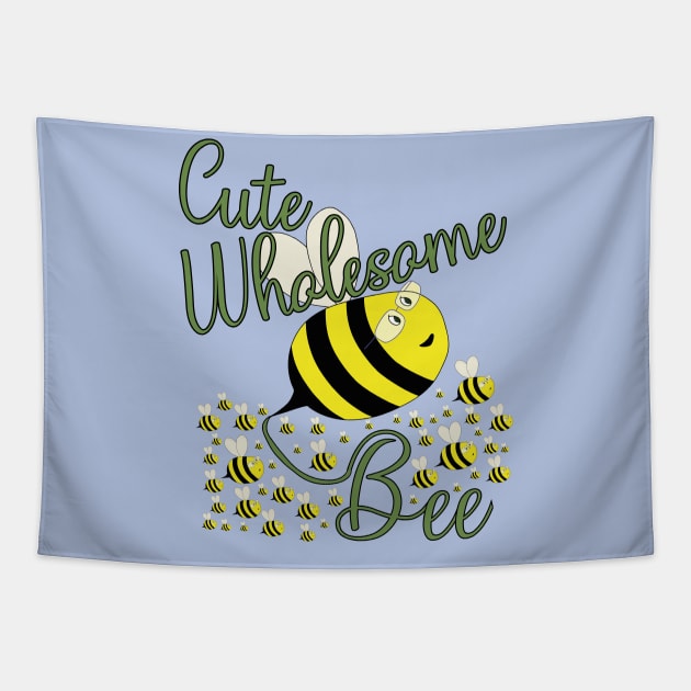 Cute Wholesome Bee Tapestry by DiegoCarvalho