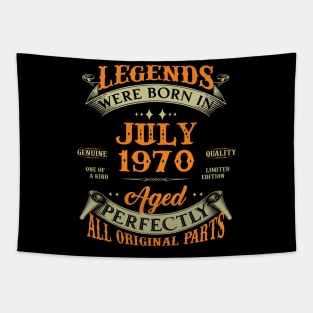 53rd Birthday Gift Legends Born In July 1970 53 Years Old Tapestry