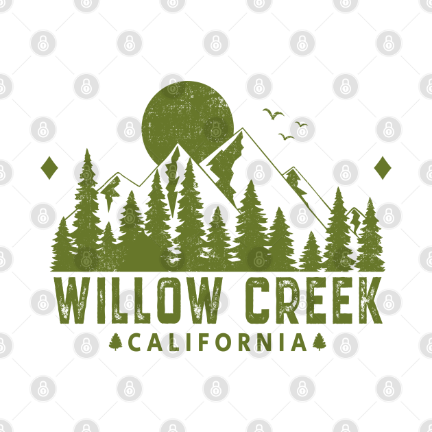 Disover Willow Creek California Mountain View - Willow Creek California Mountain View - T-Shirt