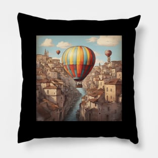 Air Balloon Sky Wings Travel Vintage Aircraft Pillow