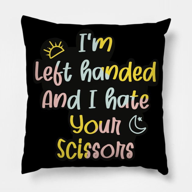 Left handers club Pillow by Nikki_Arts