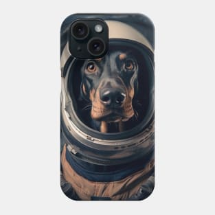 Astro Dog - Black and Tan Coonhound Phone Case