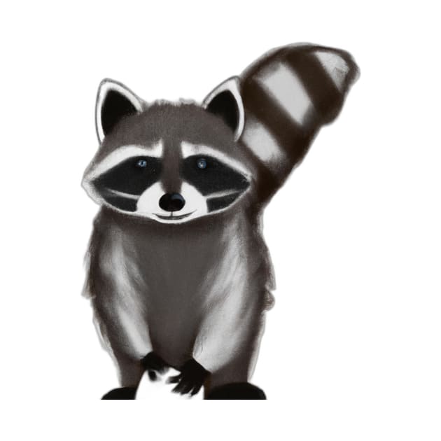 Cute Raccoon Drawing by Play Zoo