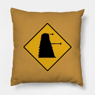 Dalek 1963 Silhouette Road Sign Pillow