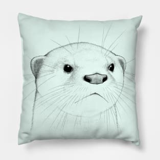 Smooth Coated Otter Face Pillow