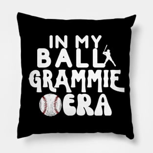 In My Ball Grammie Era Women Baseball Grandma Pillow