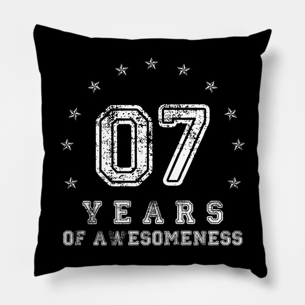 Vintage 7 years of awesomeness Pillow by opippi