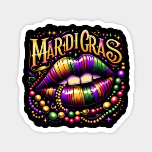 Mardi Gras Lips Magnet