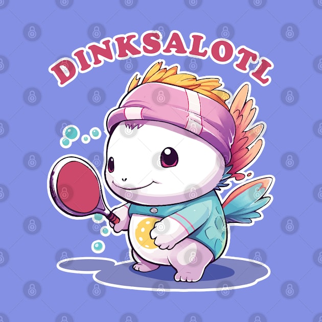 Pickleball Player Gift Cute Axolotl Who Dinks "Dinksalotl" by SeaLAD