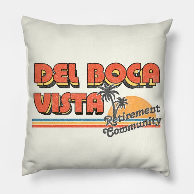 Del Boca Vista  /  Faded Style 90s Design Pillow by DankFutura