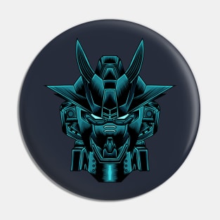 Blue robot illustration Pin