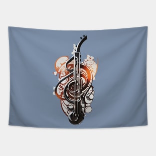 music jazz piano saxophone art trombone guitar Tapestry