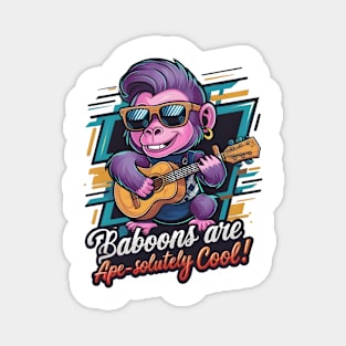 Funky Baboon Rockstar Tee Magnet