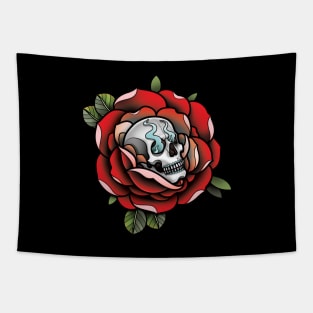 Skull Rose Tapestry