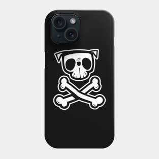 Pug Dog Skull and Crossbones Phone Case