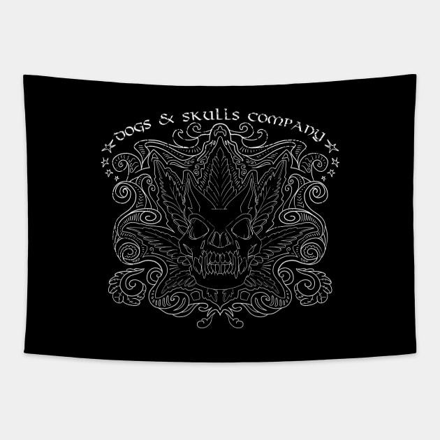 Dogs & Skulls Company Tapestry by TomiAx