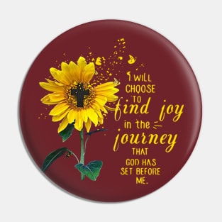 Christian Cross Sunflower God Quotes Pin