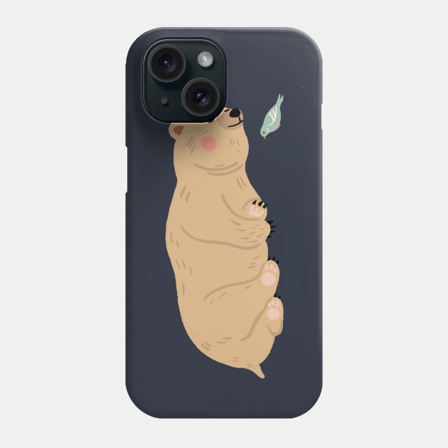 Sleepy Bear Phone Case by Das Brooklyn