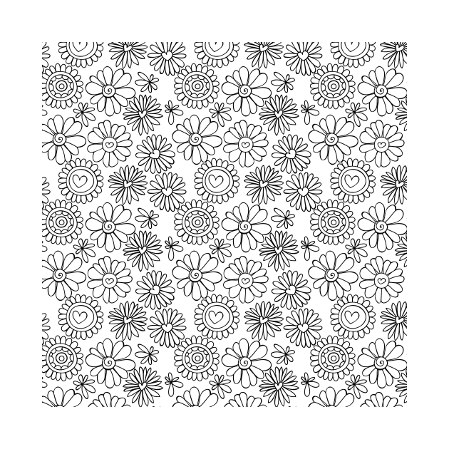 Doodle floral pattern by katerinamk