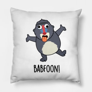 Bab-foon Funny Baffoon Baboon Pun Pillow