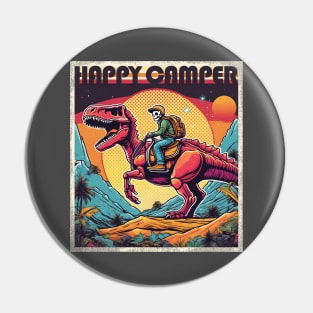 happy camper (boy riding dinosaur) Pin