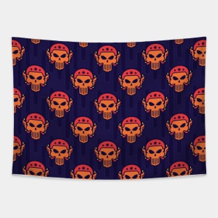 Red Halloween Pattern Tapestry