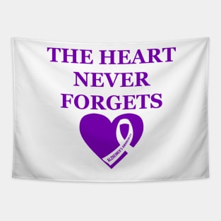 The heart never forgets, Alzheimer’s awareness Tapestry