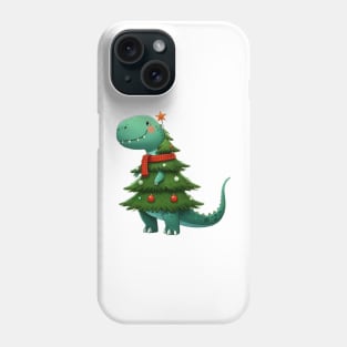 Cute Dino christmas tree Phone Case