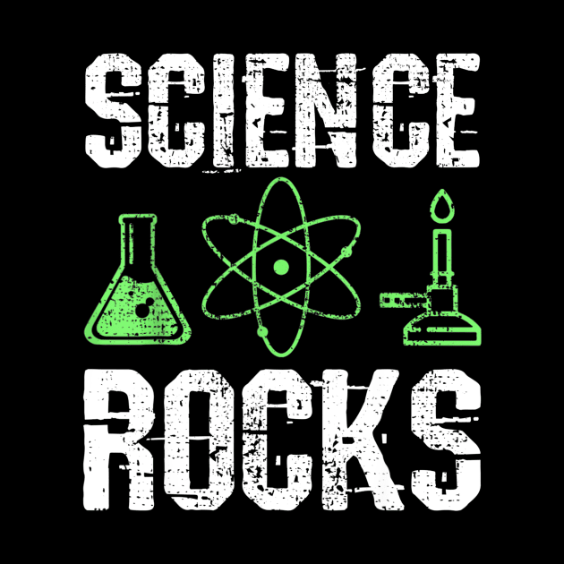 Science Rocks T-Shirt Biology Chemistry Physics Teacher by Sharilyn Bars