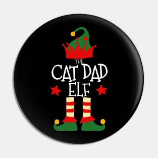 Cat Dad Elf Matching Family Group Christmas Party Pajamas Pin