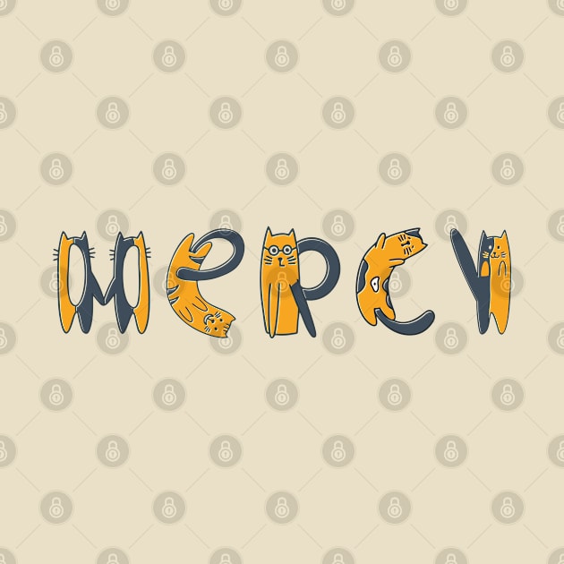 Mercy | Girl Name | Cat Lover | Cat Illustration by LisaLiza