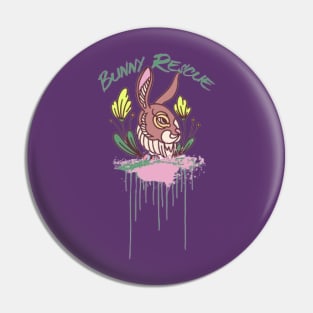 Bunny Rescue Flowers Pin