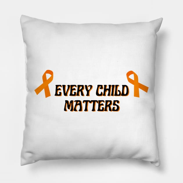 Every Child Matters Orange Day Awareness Indigenous For Kindness and Equality Pillow by Mochabonk