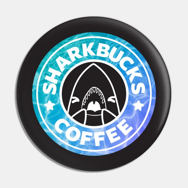 Sharkbucks Logo [Water] Pin by bytesizetreasure