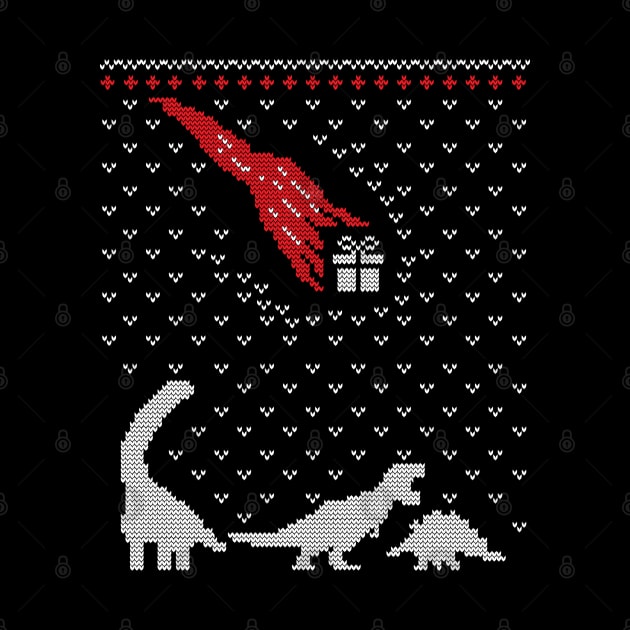 The Last Christmas Gift - Ugly Christmas Sweater Dinosaur Lover Gift by BadDesignCo