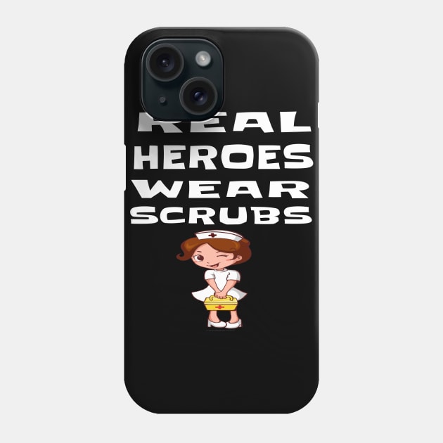 REAL HEROES WEAR SCRUBS Phone Case by houssem