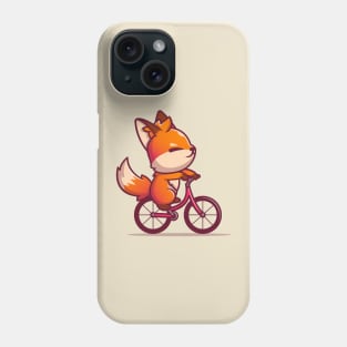 Cute Fox Riding Bike Phone Case