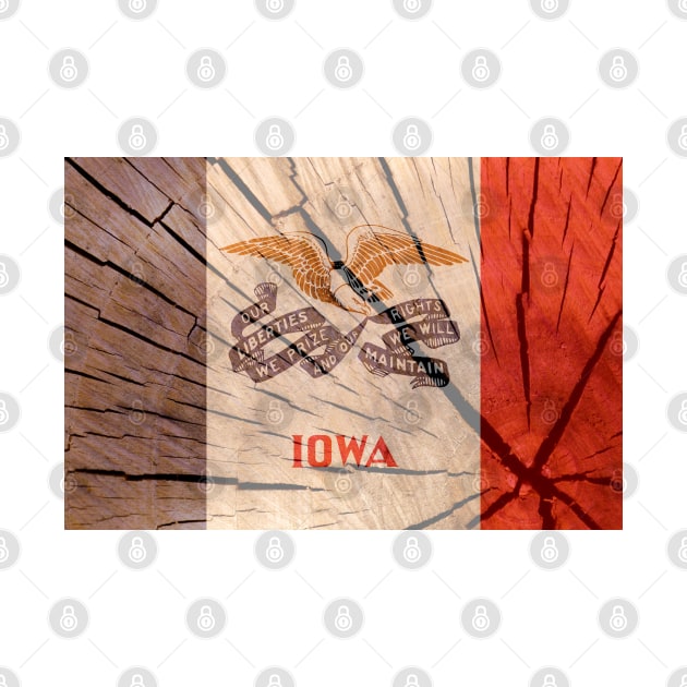 Wood Flag of Iowa by DrPen