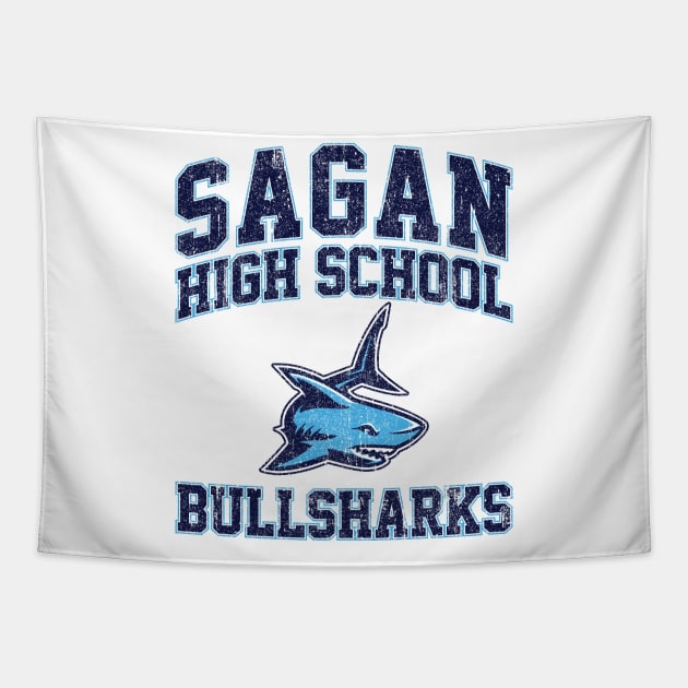 Sagan High School Bullsharks (Variant) Tapestry by huckblade