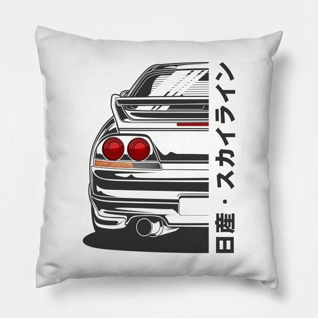 Nissan Skyline GTR R33 Pillow by idrdesign